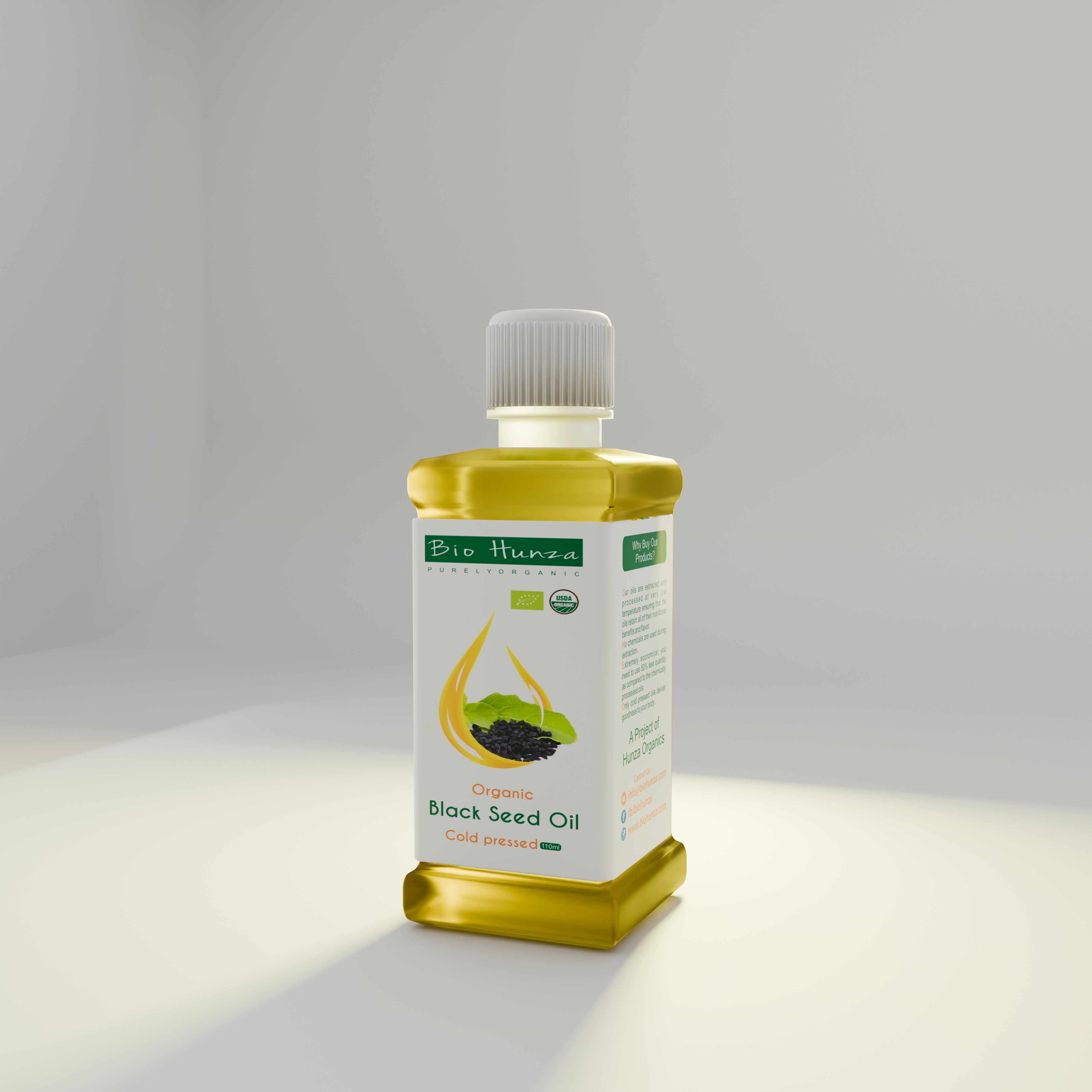 Cold-Pressed Black Seed Oil 110ml (Kalonji Oil) – 100% Pure & Organic | Biohunza
