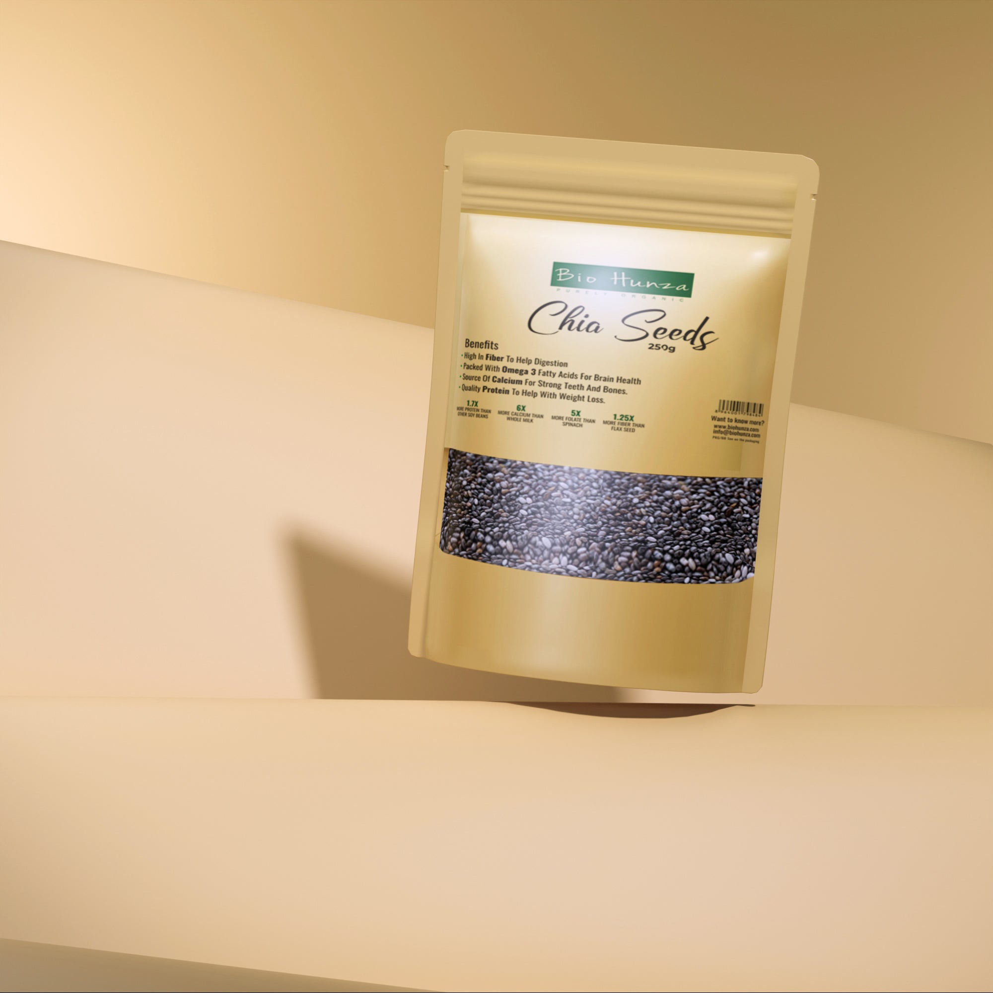 Buy Chia Seeds 250g – Organic, High-Fiber & Nutrient-Rich Superfood