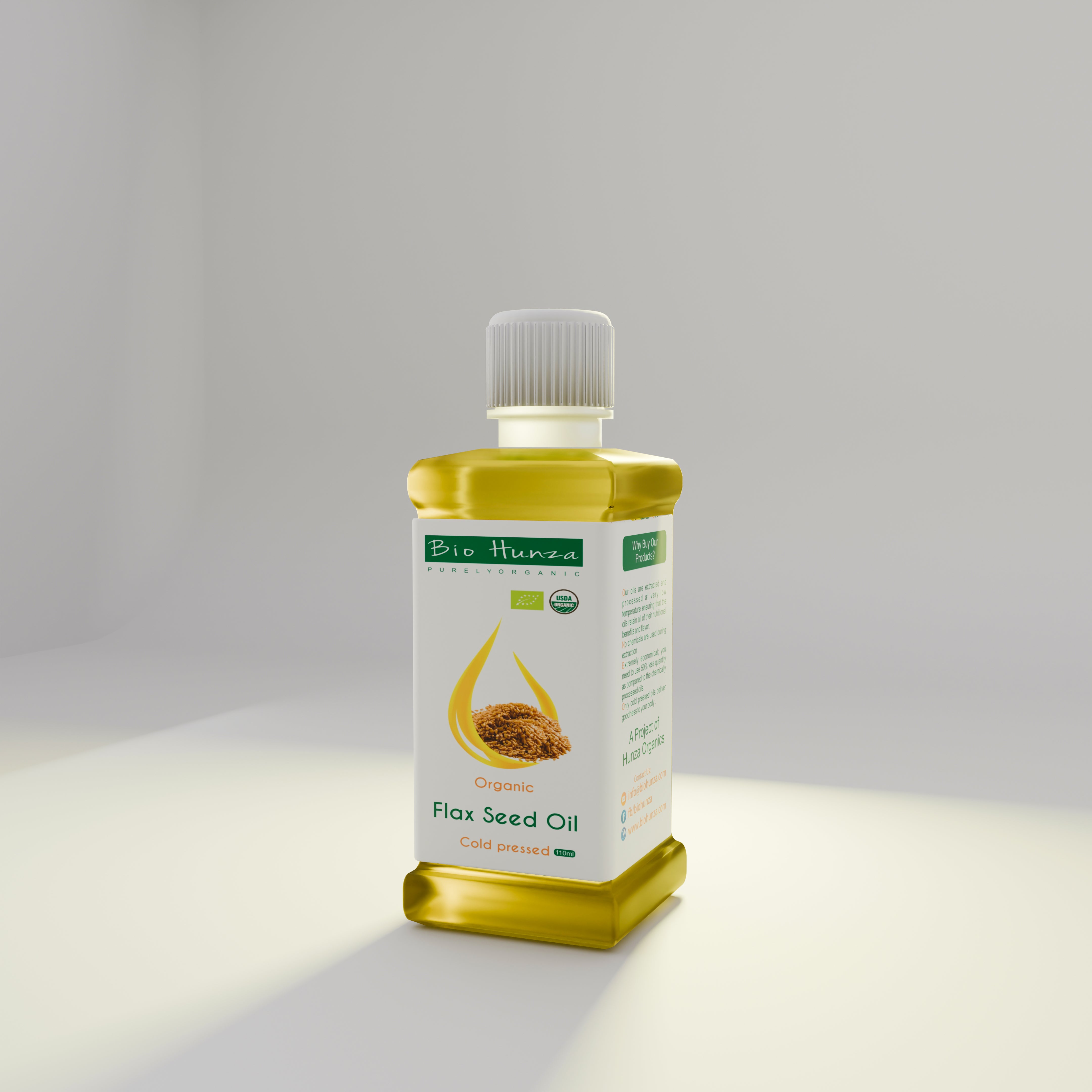 Cold-Pressed Flax Seed Oil 230ml (Alsi ka Tail | السی کا تیل) – 100% Pure & Organic | Edible & Cosmetic Use | Biohunza