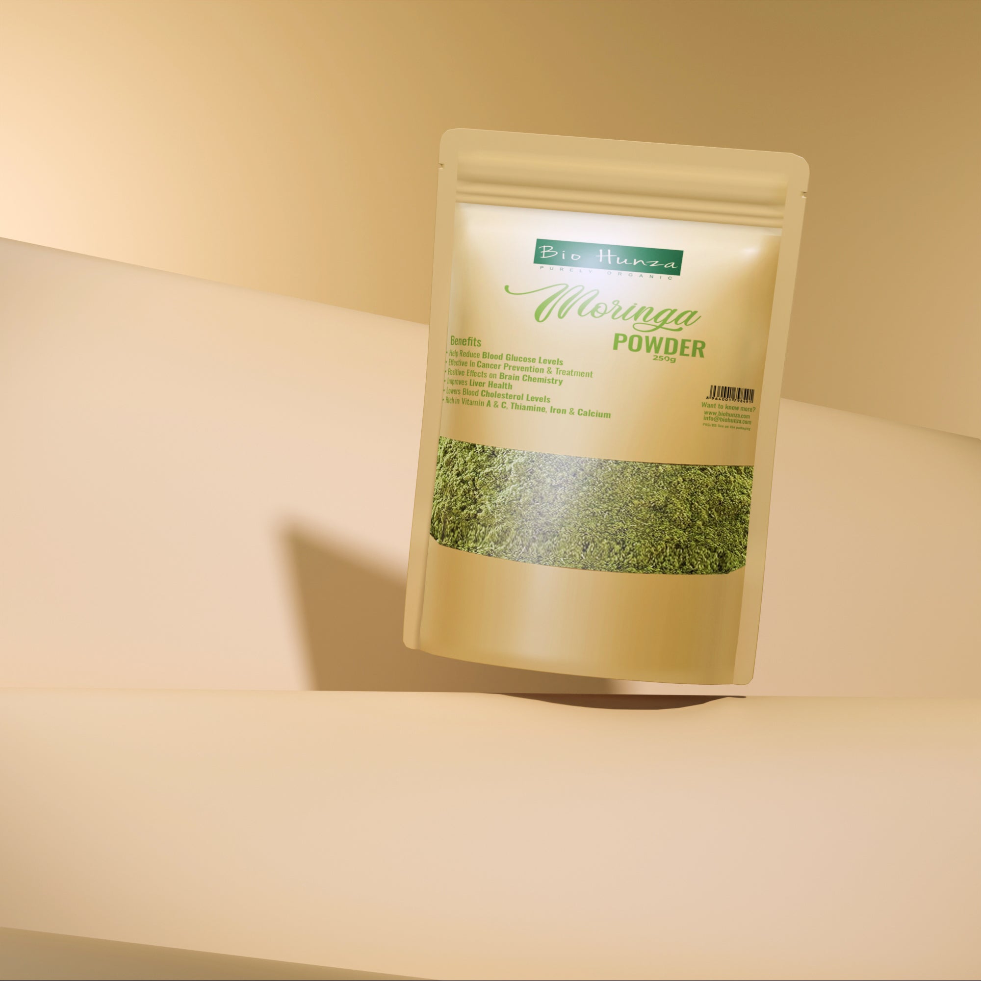 🌿 Organic Moringa Powder 100g (Sohanjna | سہانجنا) – Superfood for Energy & Immunity | Biohunza