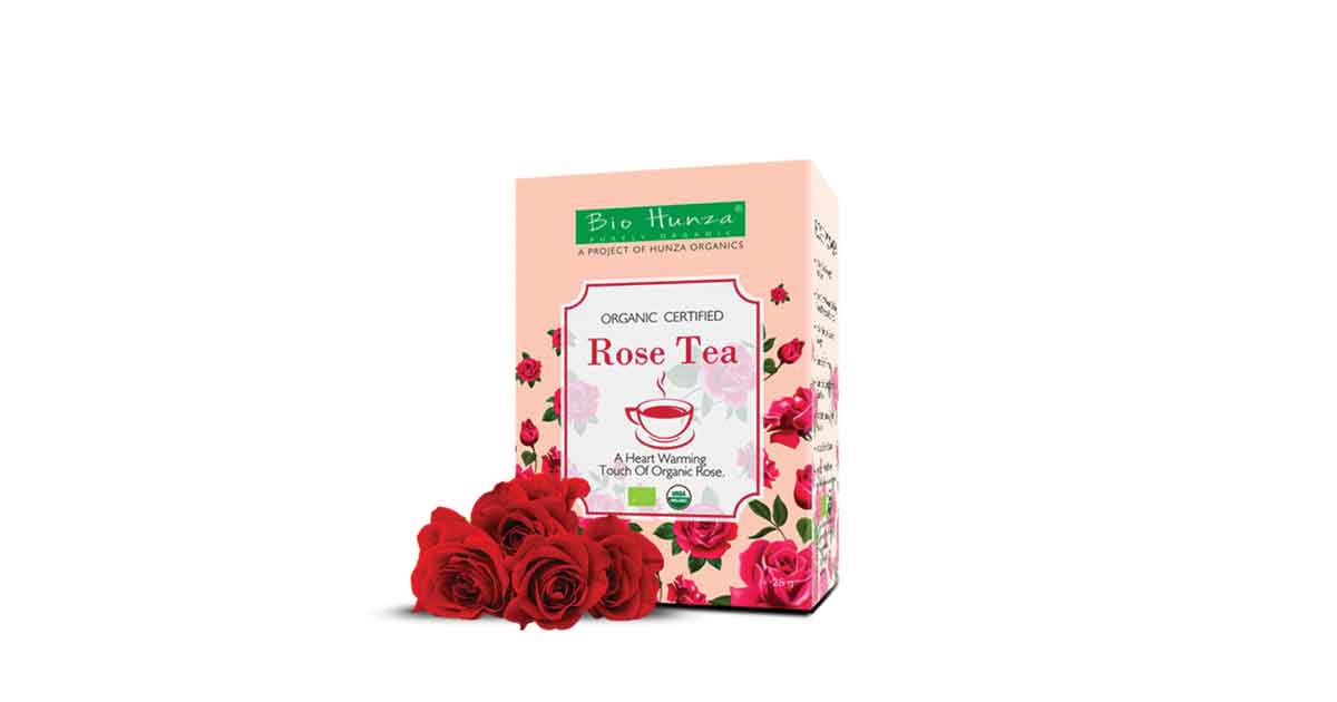 Organic Certified Rose Tea by Bio Hunza - A Heartwarming Touch of Organic Rose