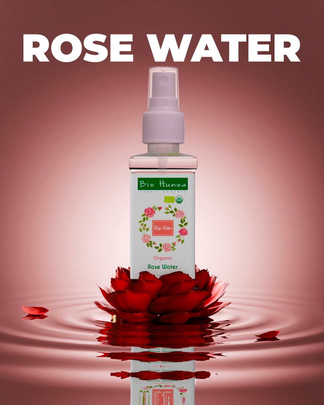 100% Organic Rose Water | USDA & EU Certified