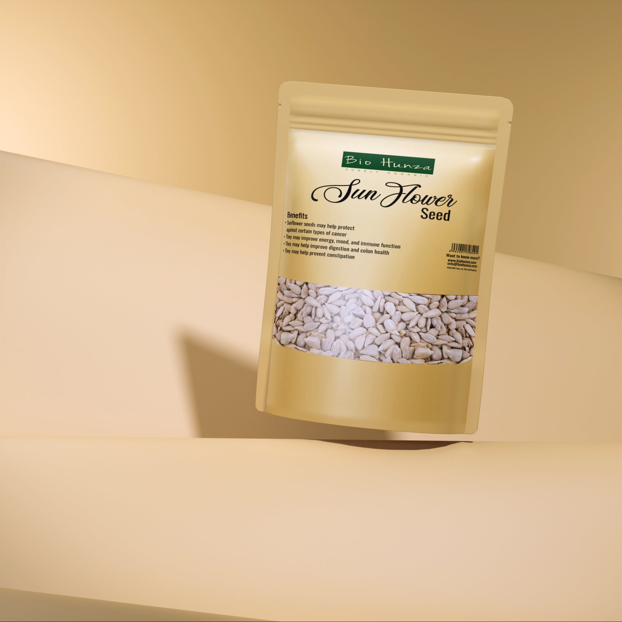 🌻 Organic Sunflower Seeds 100g (Surajmukhi Beej | سورج مکھی بیج) – High Protein, Vitamin E Snack | Biohunza