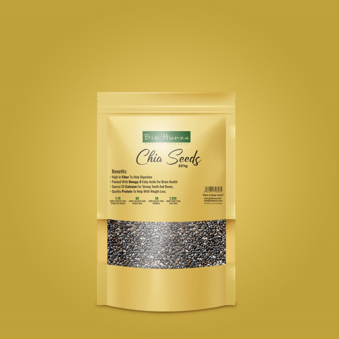 Buy Chia Seeds 250g – Organic, High-Fiber & Nutrient-Rich Superfood